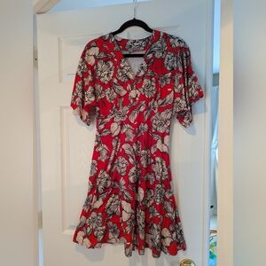 Asos Maternity Floral Red Dress